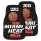 FANMATS 15184 Miami Heat 2013 NBA Champions Front Carpet Car Mat Set - 2 Pieces