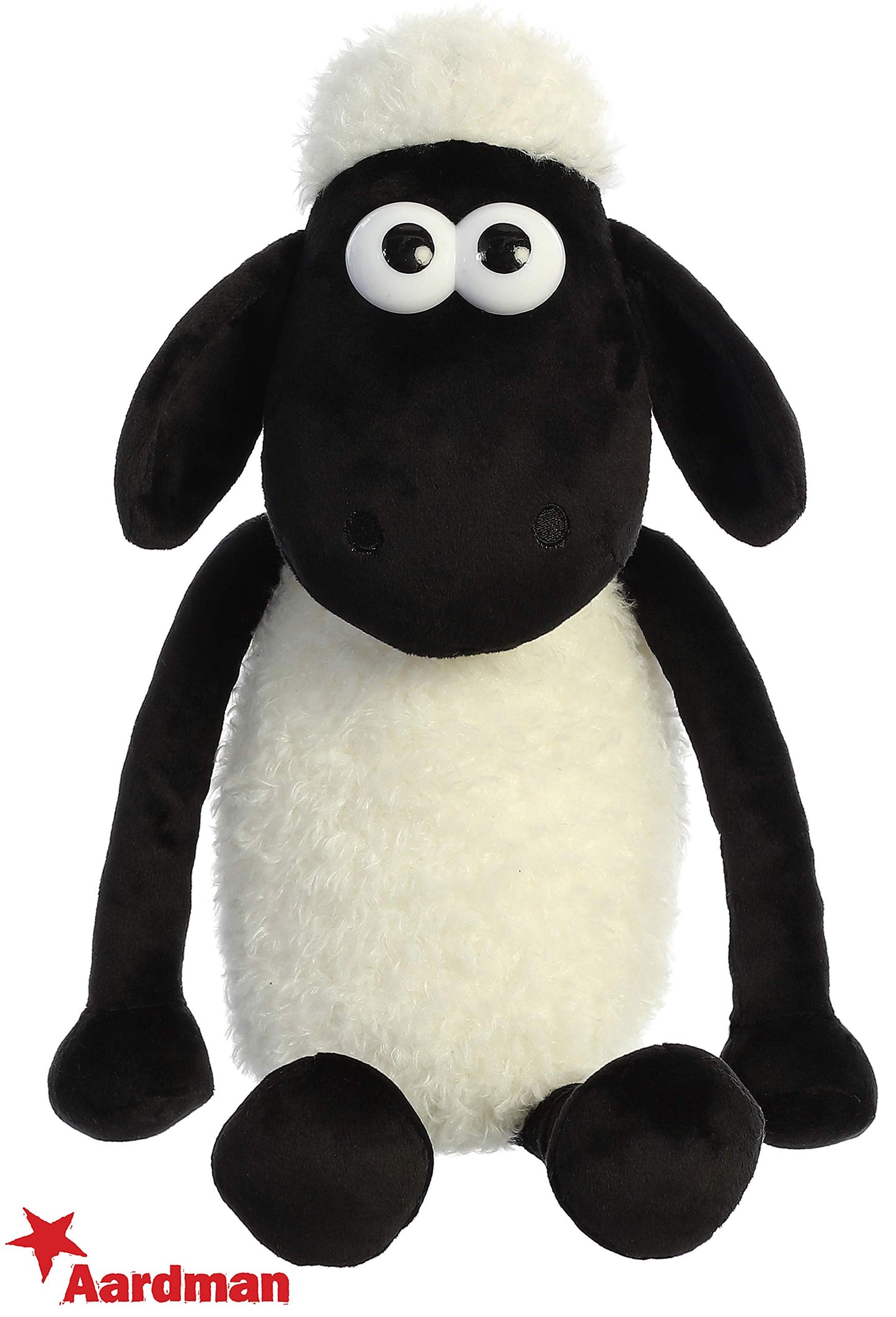 Aurora® Playful Shaun The Sheep® Stuffed Animal, 17 Inch Plush Toy, White, Model 14214, Perfect for Farmyard Exploration and Endless Fun