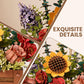Robotime 3D Flowers Puzzle Wooden Bloom Box, Wood Craft Kits For Adults, Wooden Artificial Flower Decorations & Centerpieces For