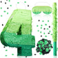 WinnerWhy Number Piata Decorations 16 Inch Gradient Green Number Piata with Blindfold Stick and Confetti for Birthday Baby Showe