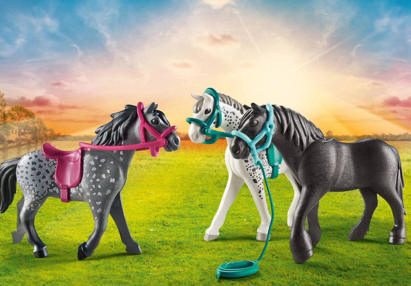 Playmobil Horse Trio Model 70999 - Plastic Knabstrupper One Size фигурка