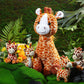 Honoson 5 Pcs Giraffe Stuffed Animals Set 18'' Large Mommy Giraffe Plush With 4 Cute Baby Zippered Tummy Soft Gift For Boy Girl