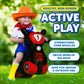 Waddle Bouncy Hopper Inflatable Hopping Toy Scooter, Indoors And Outdoor Toy For Toddlers And Kids, Boys And Girls Ages 2 Years And Up (Black/Red Zoomer)