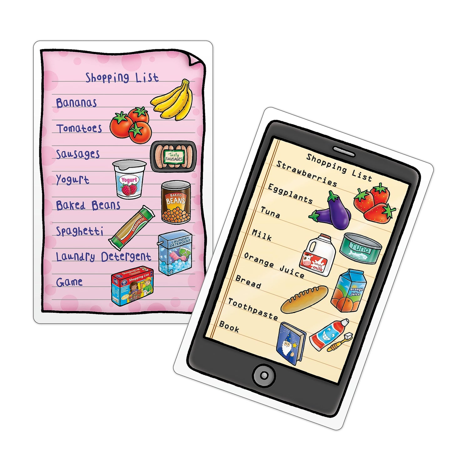 ORCHARD TOYS Shopping List Memory Game for Ages 3-7, 2-4 Players, Multicolor, Model 91026