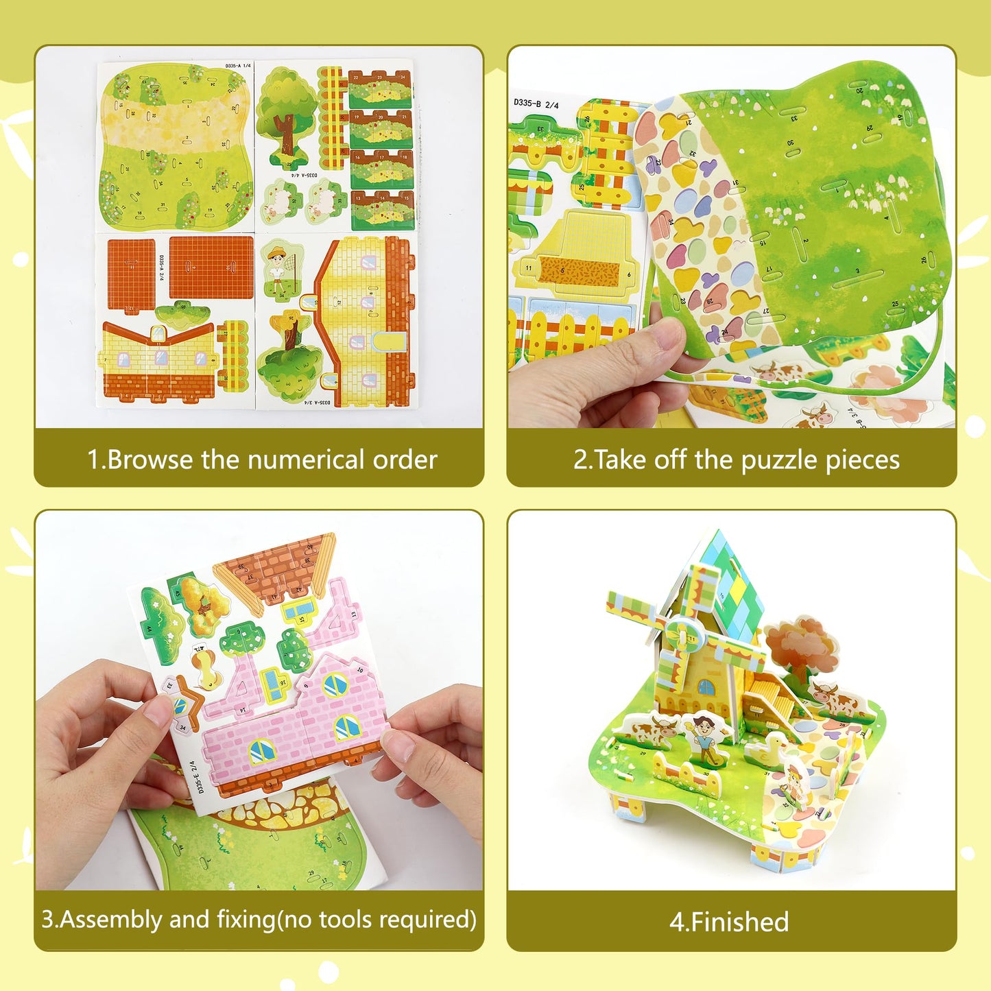 Dbpbtou 24 Packs Valentines Day Gifts For Kids, Valentines Cards For Kids Classroom 3D Puzzles Eps Foam Board Model Building Kit