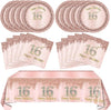 16Th Birthday Decorations For Girls Rose Gold Sweet 16 Birthday Party Decoration For Her 16Th Happy Birthday Plates And Napkins