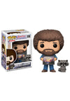 Funko Pop! Tv: Bob Ross - Bob Ross With Raccoon (Styles May Vary) Collectible Figure