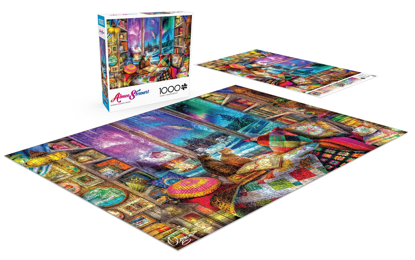 Buffalo Games - Aimee Stewart - Winter Reading Nook - 1000 Piece Jigsaw Puzzle For Adults -Challenging Puzzle Perfect For Game Nights - Finished Size Is 26.75 X 19.75