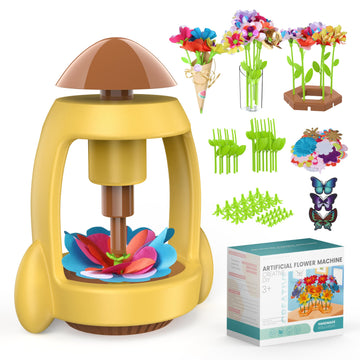 LELESUN DIY Fabric Flower Bouquets Toys, Craft Kits Toys for Kids, Flowers Market Toy, Arts & Crafts for Girls Ages 4 5 6 7 8,Ed