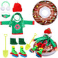 Jenaai 9 Pcs Christmas Elf Doll Accessories Set Christmas Elf Clothing Includes Inflatable Snow Tube, Ear Muffs, Scarf, Sweater,