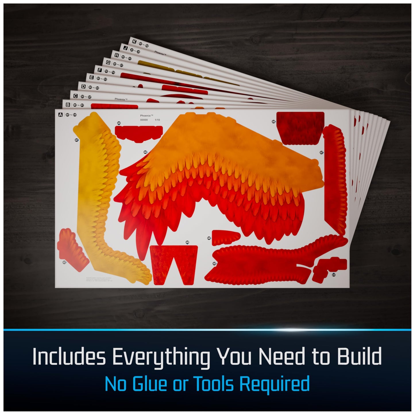 4D Build  Harry Potter Fawkes Phoenix 3D Model Kit with Stand  Harry Potter Collectibles & Desk D?cor  mature-themed Puzzle  Building Toys  3D Puzzles for mature-themeds & Teens  172 Pieces  for Ages 12 & Up