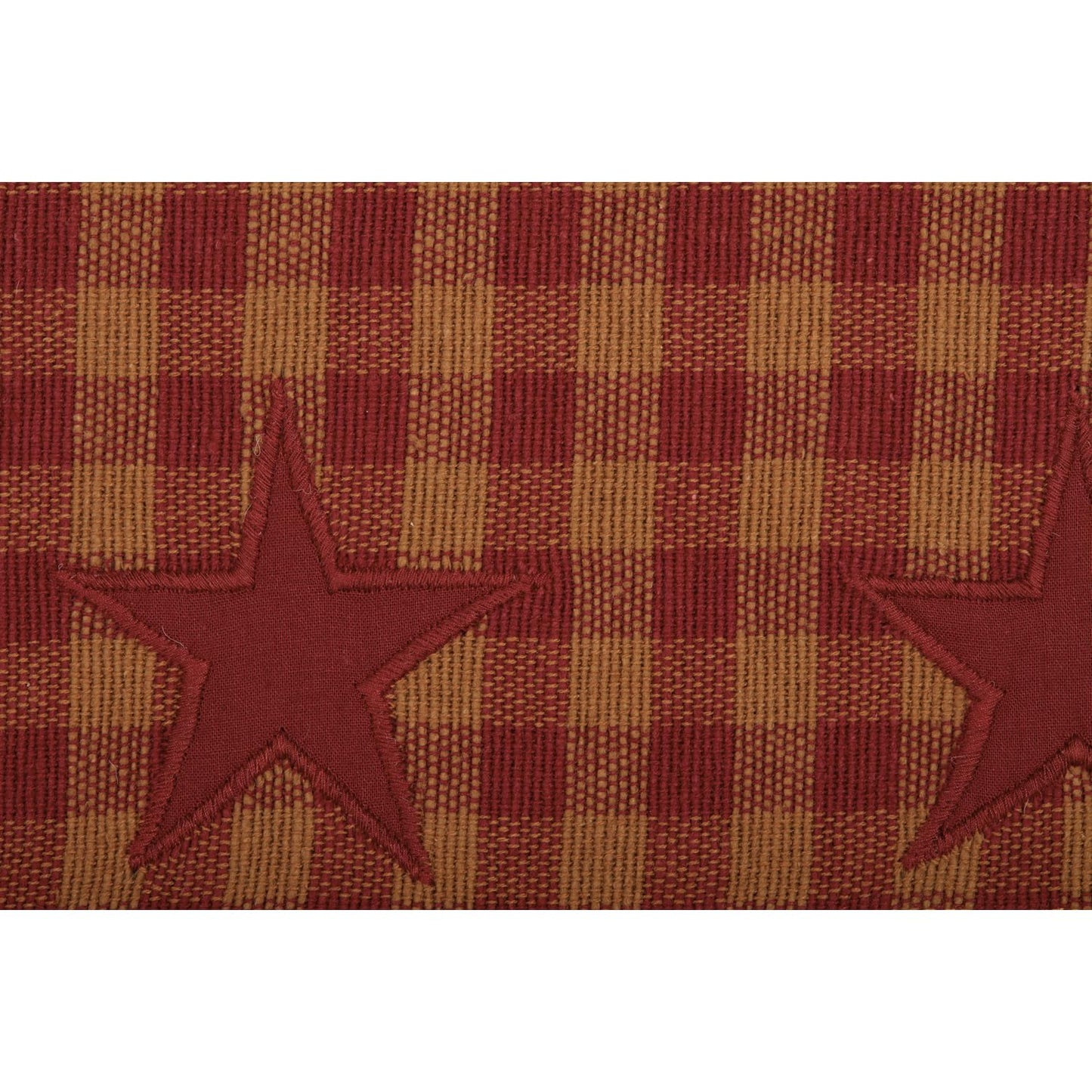 *Burgundy Star Woven Runner, 72&Quot;