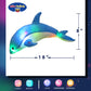 Glow Guards Musical Plush Dolphin Toy with LED Night Lights, 18" Soft Sea Animal for Kids, Nursery Songs, Ideal Birthday Gift