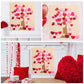 Boao 50 Pieces Detachable Heart Ornaments DIY Felt Valentine Tree Set with 4 Transparent Wall Hooks Valentines Day Hanging Deco