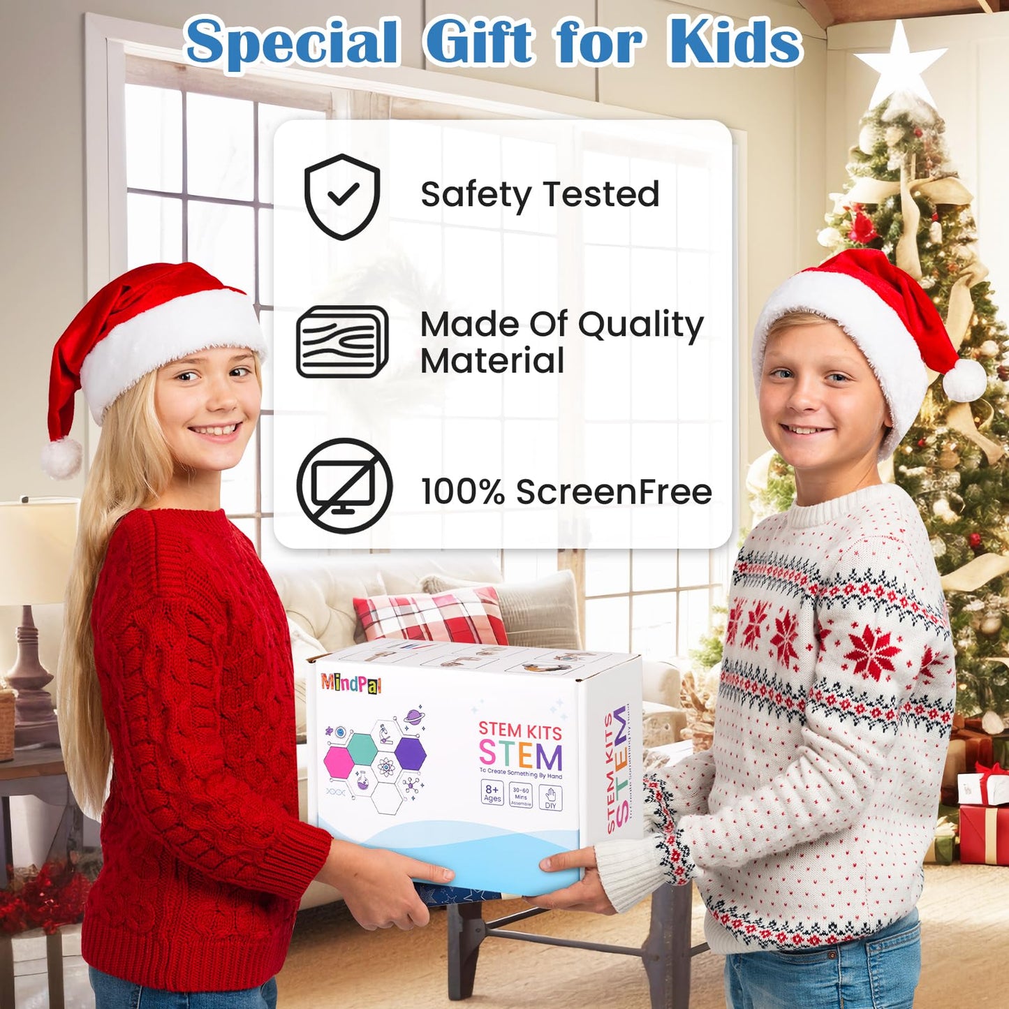 Mindpal 5 In 1 Wood Stem Kits For Kids Age 8-10, Music Engineering Kits, Science Kits For Kids Age 8-12, Wooden 3D Puzzles, Buil
