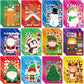 DECYOOL 36 Sheets Christmas Stickers, Christmas Make a Face Stickers Make Your Own Christmas Stickers Santa Snowman Xmas Holiday