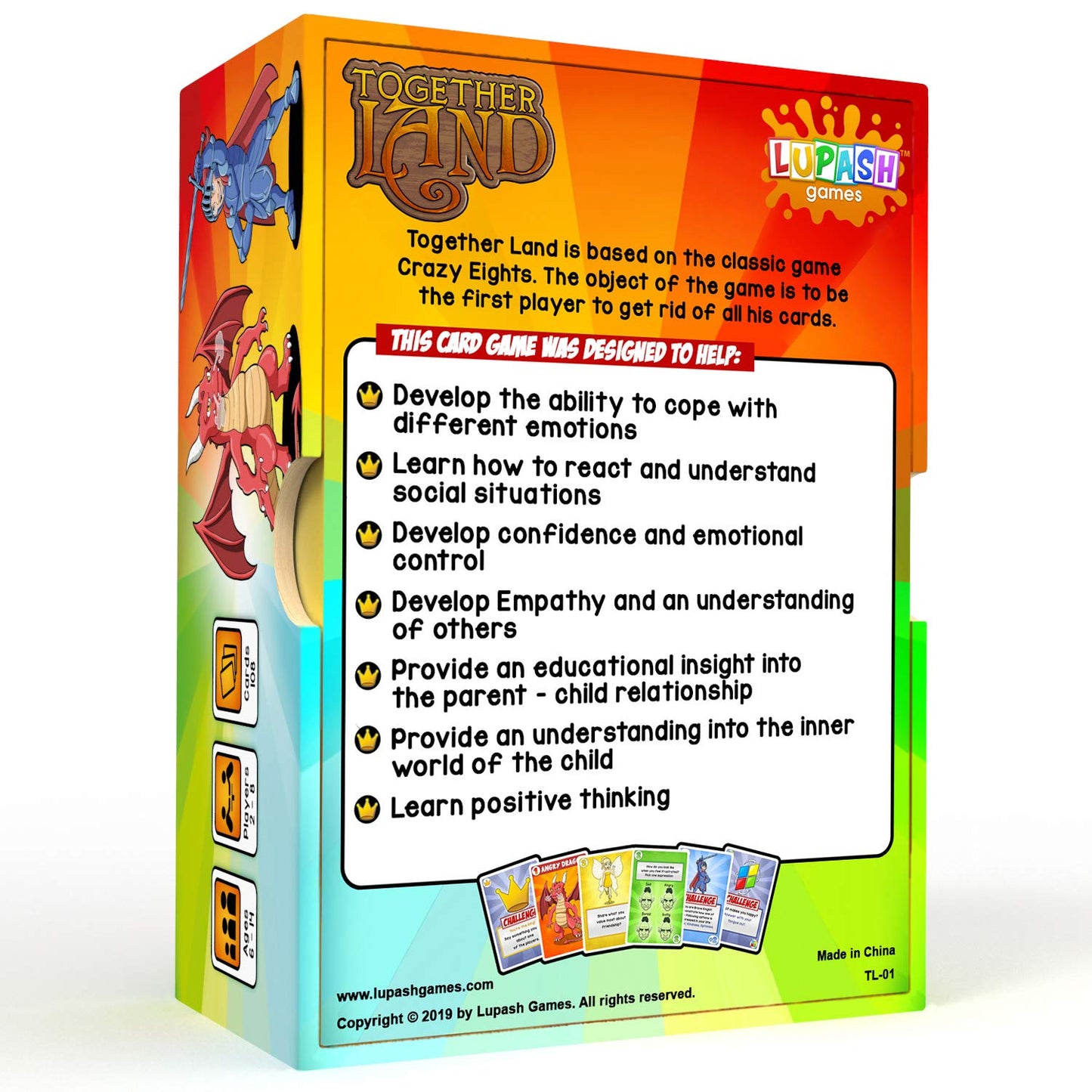 Together Land Therapy Game For Kids - Play Therapy Cards Develop Social Skills - Group Therapy Games For Teens Anger Management Toys - Counselors Social Skills Activities For Kids With Autism And Adhd