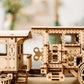 Wood Trick Wooden Toy Train Set With Railway - 34X7'' - Locomotive Train Toy Mechanical Model Kit - 3D Wooden Puzzles For Adults