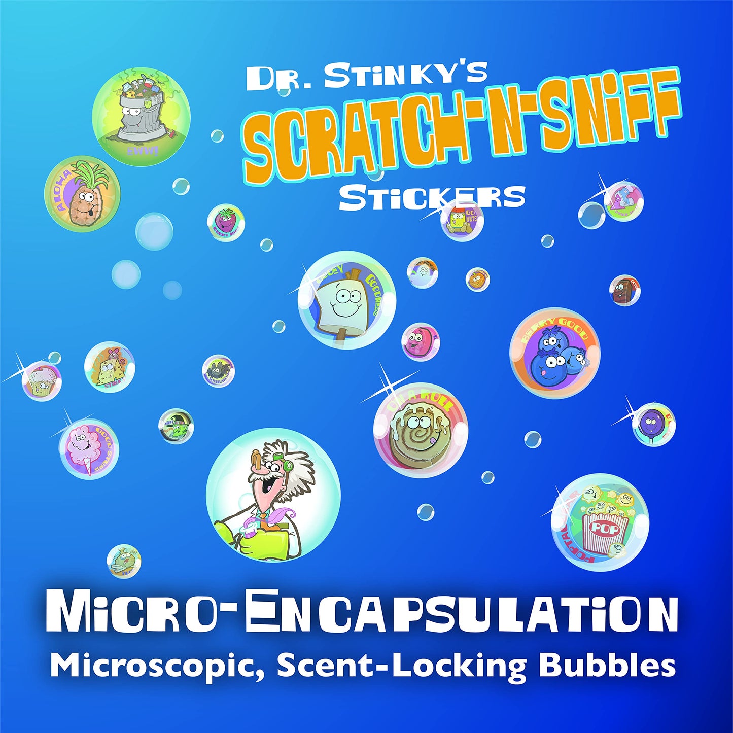 Just For Laughs Dr. Stinkys Scratch N Sniff Stickers 5-Pack- Tootsie Roll Pops Watermelon, Tootsie Roll Pops Grape, Tootsie Rol