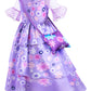 Kaisebile Princess Costume Dress For Girls Birthday Halloween Party Dress Up With Bag,Leis Necklace Headband 9-10 Years
