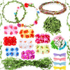 Syhood Mini Plum Blossom Crowns Making Kit, 120 Pcs Parts, Make Your Own Flower Wreath Headbands and Bracelets Craft Kit Hair Ac