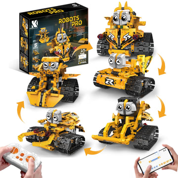 Olhkyn Stem Building Toys, 5 In 1 Remote & App Control Car Building Blocks Set, Science Kits Creative Gifts For Boys Girls 8-16