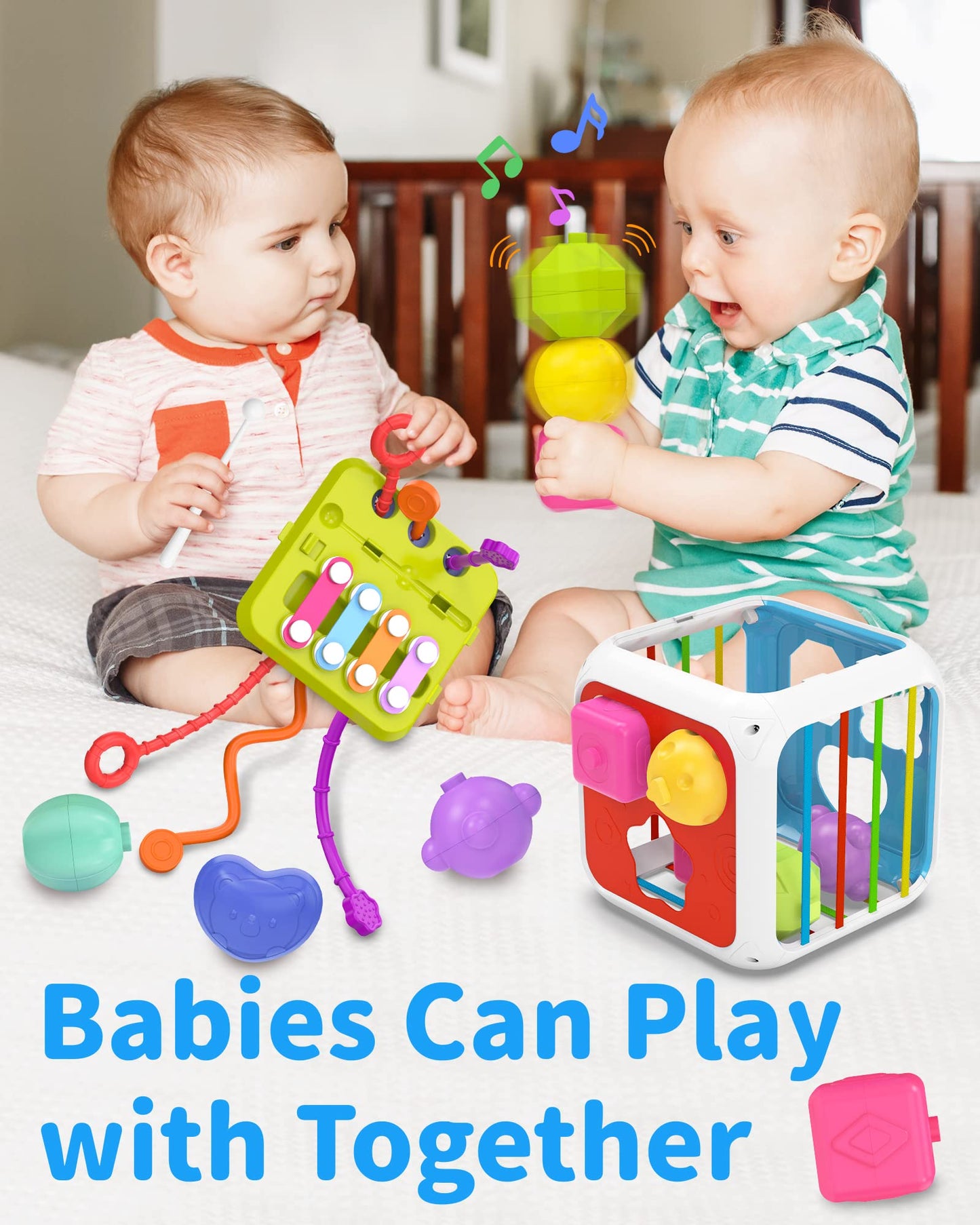 Kecristv Montessori Toys For 1 Year Old Girls Boys, Baby Sorter Toys Learning Activity Cube, 1 Year Old Girl Boy Birthday Gifts,