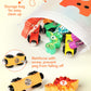 Wooden Dinosaur Train Set, Magnetic Dinosaur Toys And Number Train For Toddlers, Educational Montessori Toy For Counting And Mot