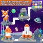 Magnetic Blocks Space Set, Build Mine Magnet World Set, Magnetic Tiles Building Toys For Boys & Girls Age 3-5 5-7, Stem Montesso