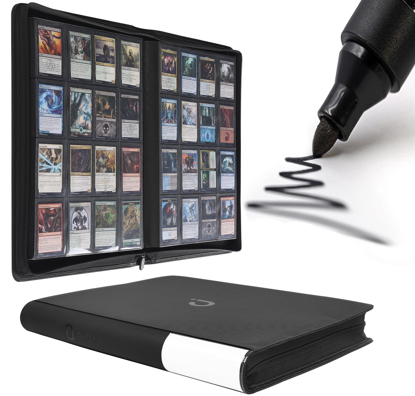 D DACCKIT Card Binder 16 Pocket - Fits 1024 Cards