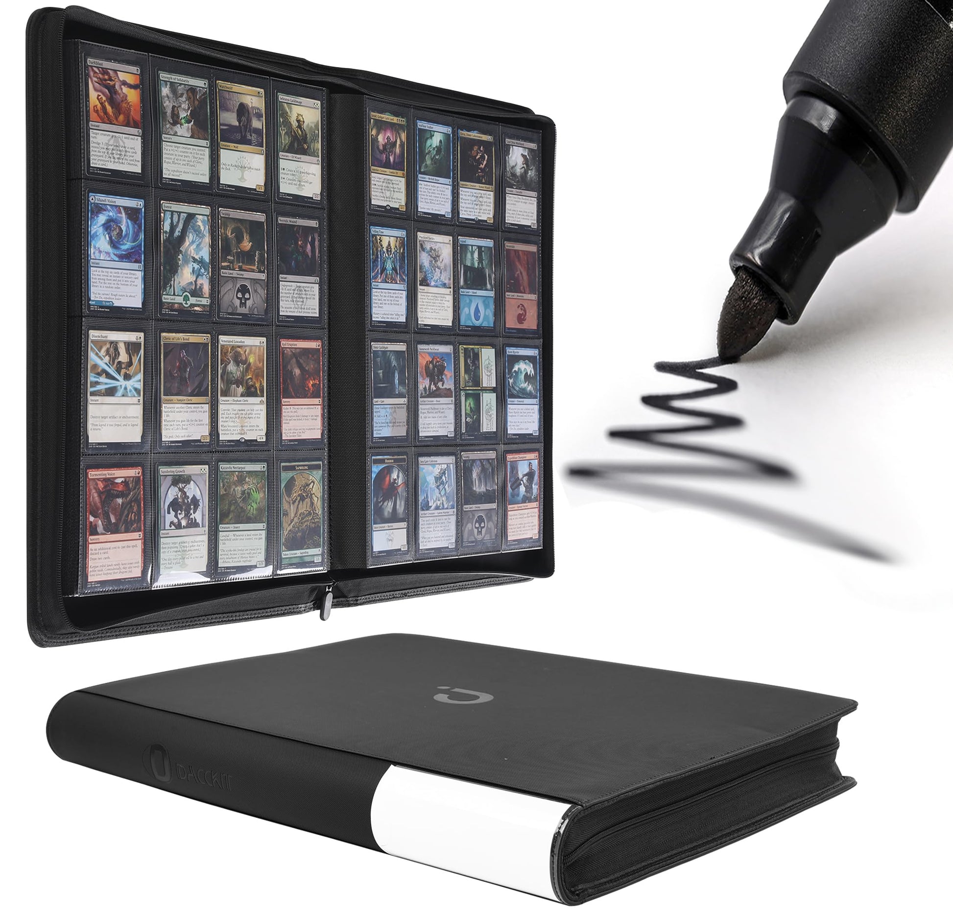 D DACCKIT Card Binder 16 Pocket - Fits 1024 Cards