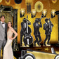 Beistle 20s Wall Scones 4 Piece Awards Night Decorations, 15, Black/Gold
