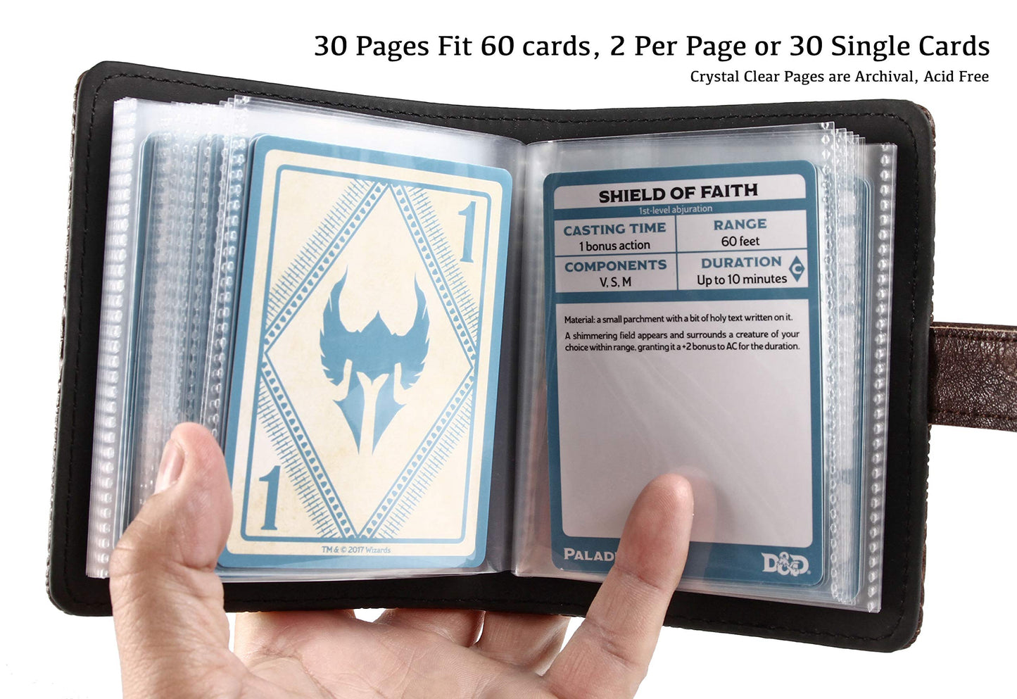 Forged Dice Co. Book Of Incantations Spell Card Book - Tome Edition - Black