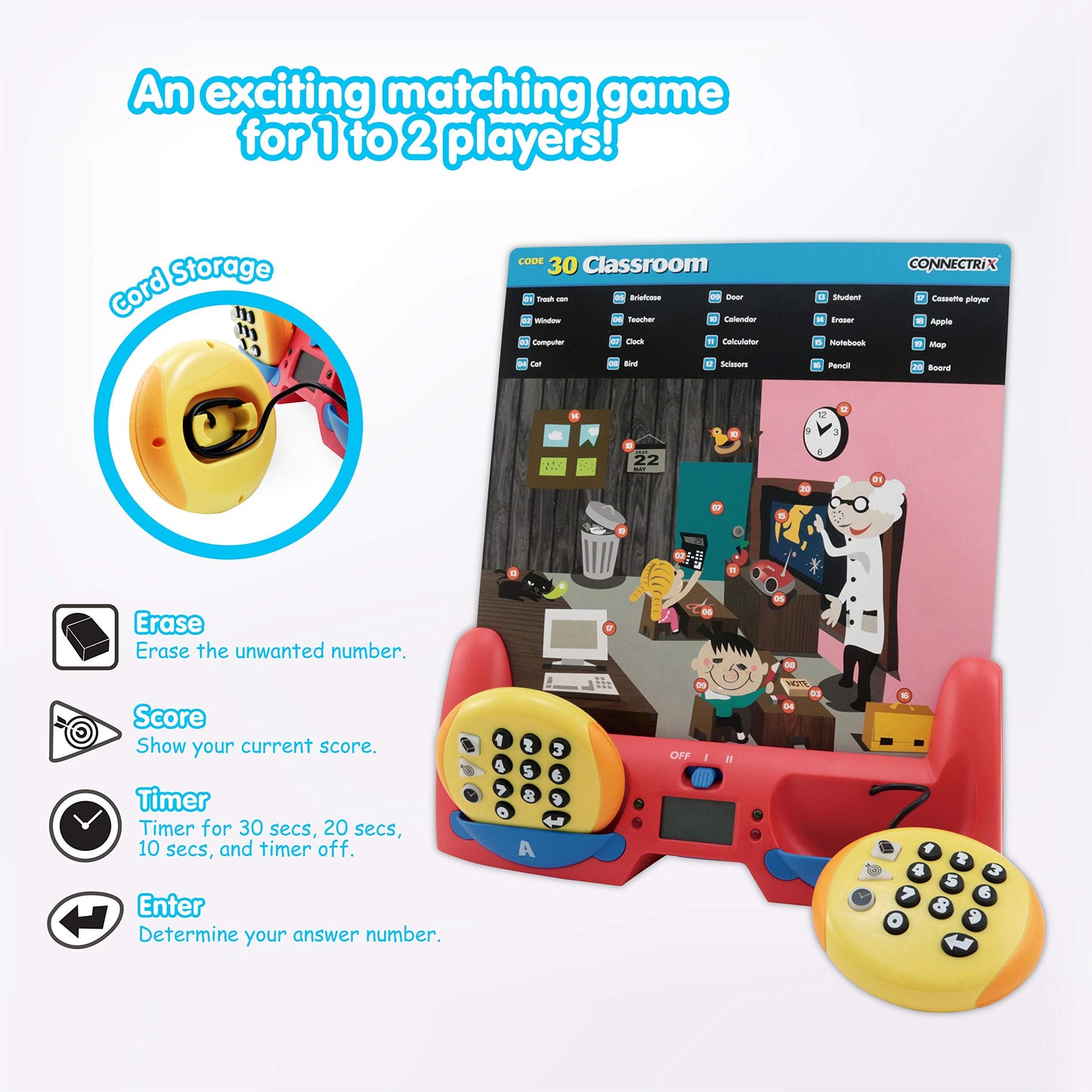 BEST LEARNING Connectrix Educational Matching Game for Kids, 1-2 Players, Multicolor, Model 5870, Ages 6 and Up