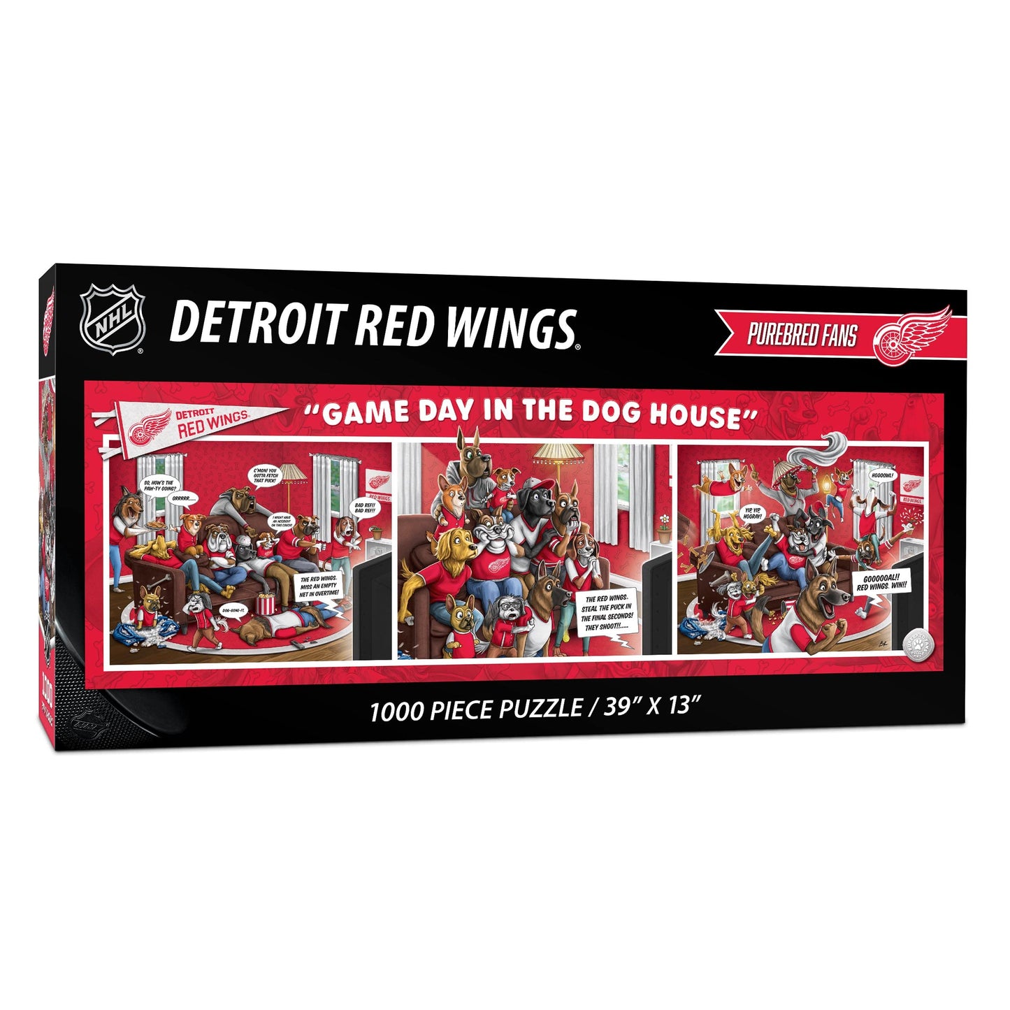 Youthefan Nhl Detroit Red Wings Game Day In The Dog House 1000Pc Puzzle