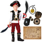 Spooktacular Creations Red Deluxe Pirate Costume for Kids Boys Halloween Dress Up-M