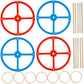 Large Plastic Project Wheels And Axles, For Mousetrap Car And Rubber Band Car Projects, 20 Wheels, 20 Rubber Bands, 10 Dowels