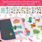 Erasable Doodle Set for Kids - Magic Drawing Book with 12 Watercolor Pens, 14 Pages - Road Trip Car Game Writing Painting Set fo