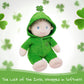 June Garden 12'' Sweet Dolly Clover - Plush Baby Doll for Birth and Up - Saint Patrick's Day Edition
