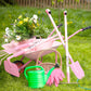 Altdorff Kids Rake And Shovel Set, 29.6'' Kids Gardening Tools Include Long Rake, Leaf Rake, Shovel, Hoe And Mini Garden Hand Tools, Gardening Toy Gift For Girls Age 3+ Years(Pink)