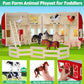 Gmaophy Farm Animals Toys For 3+ Year Old Toddlers Girls Boys, Big Wooden Barn Farm With Figures Animals Toy For Kids, Farm Playset Educational Learning Toys, Ideal Christmas Birthday Gifts
