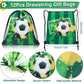 Winrayk 12 Sets Soccer Party Favors Sports Birthday Supplies, Soccer Goodie Bags Drawstring Bags Tattoo Stickers Gifts Toys Good