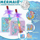 Fullhawl 12 Sets Mermaid Puzzles Underwater Color Your Own Puzzles DIY Jigsaw Crafts with 12 Stackable Crayons and 12 Bags for Under The Sea Theme Gifts Birthday Party Supplies(12  Mermaid)