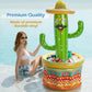 Jasonwell Inflatable Pool Party Cooler - Fiesta Cactus Ice Bucket Luau Hawaiian Tropical Beach Themed Birthday Easter Party Decorations Favors Supplies Decor Blow Up Drink Cooler Outdoor Kids mature-themeds