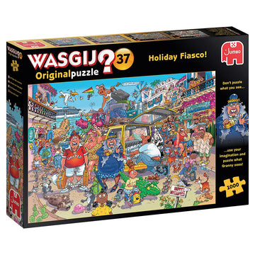 Jumbo, Wasgij, Original 37 - Holiday Fiasco!, Unique Collectable Jigsaw Puzzle For Adults, 1,000 Piece
