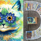 Flonzgift Psychedelic Cats Playing Cards (Poker Deck 54 Cards All Different) Unique Cats Art By Louis William Wain Vintage Cards