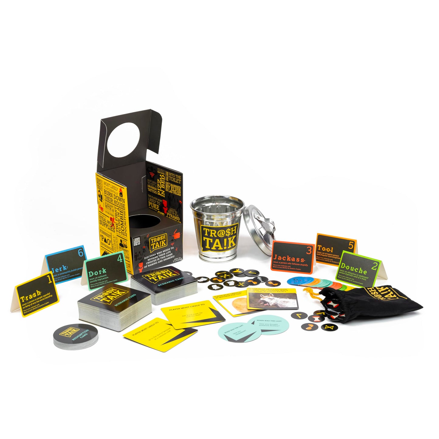 Professor PUZZLE Trash Talk Party Game - Hilarious Name & Shame - One Size - Yellow - Model LG5274