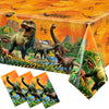 Tiamon Dinosaur Tablecloth Dinosaur Party Table Covers Dinosaur Plastic Tablecloth for Kids Adults Birthday Dinosaur Party Picni
