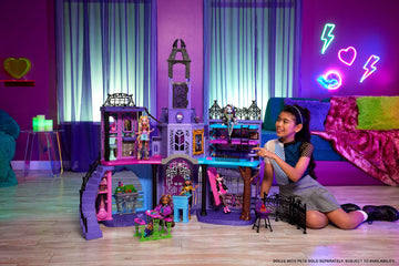Monster High Haunted High School Doll House Playset with 7 Areas & 35+ Accessories - Multicolor, One Size