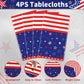 4 Pack Patriotic Tablecloth 4Th Of July Tablecloth Patriotic Decorations American Flag Party Table Cloth Patriotic Themed Party